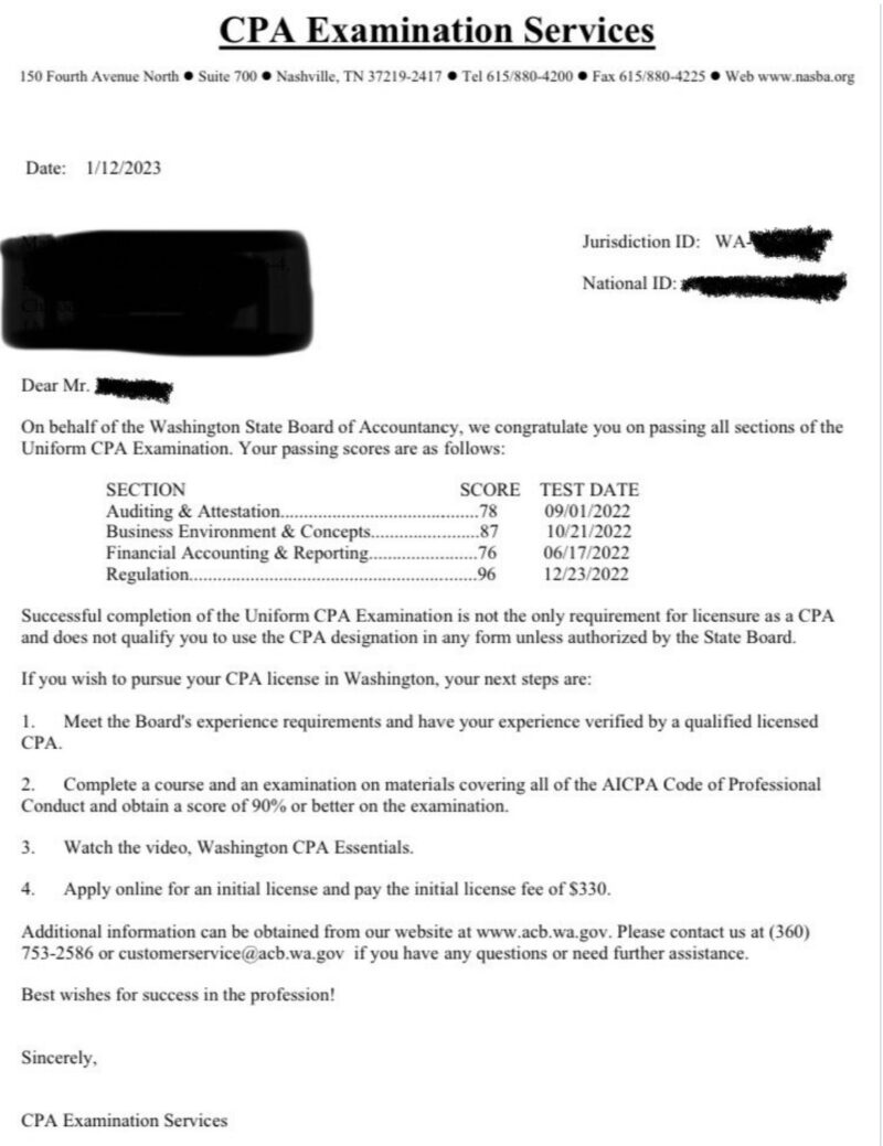 Congratulatory Letter
