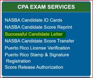 NASBA Candidate Successful Letter(Congratulatory Letter)