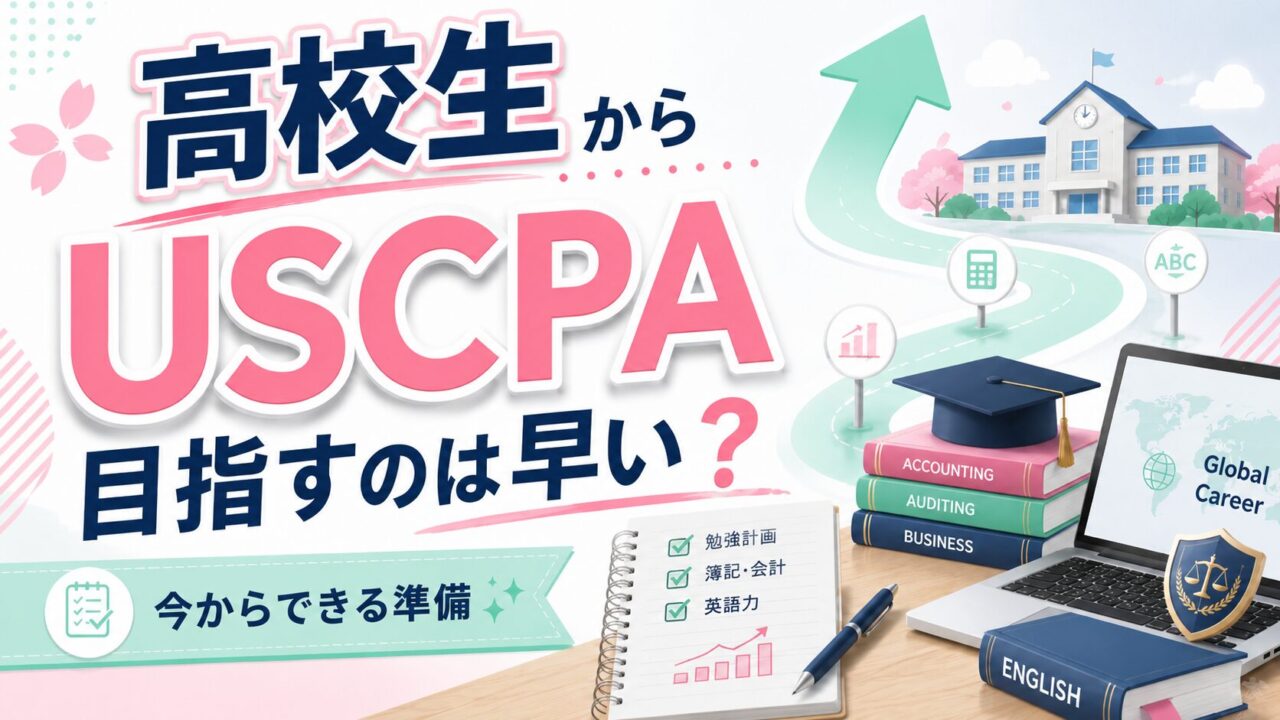高校生からUSCPA（米国公認会計士）を目指すのは早い？