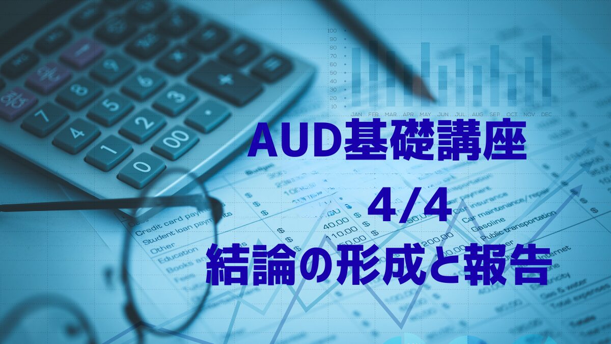 AUD基礎講座➃ 結論の形成と報告
