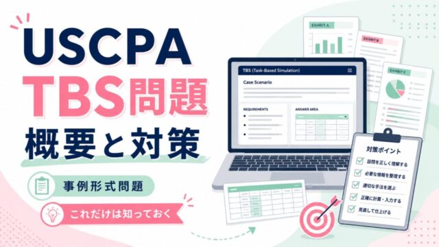 USCPA試験のTBS問題（事例形式問題）の概要と対策【これだけは知っておく】