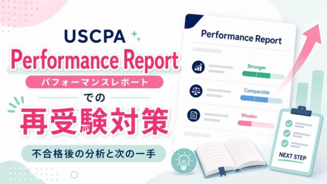 Performance Report（パフォーマンスレポート）でのUSCPA再受験対策
