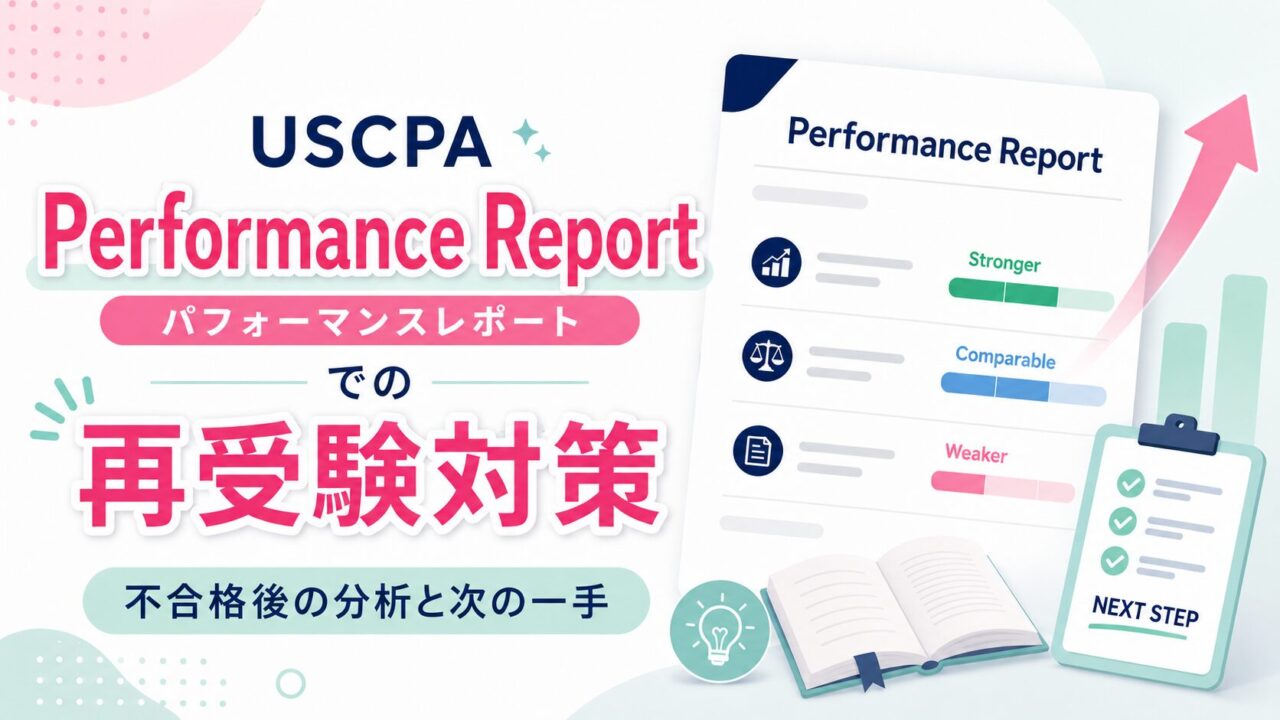 Performance Report（パフォーマンスレポート）でのUSCPA再受験対策