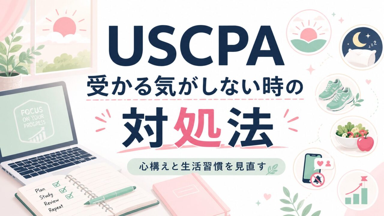 USCPAに受かる気がしない時の対処法【どんな心構えでどんな生活をする？】