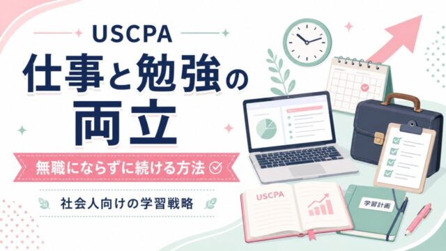 社会人が無職にならずUSCPAの勉強と仕事を両立する方法