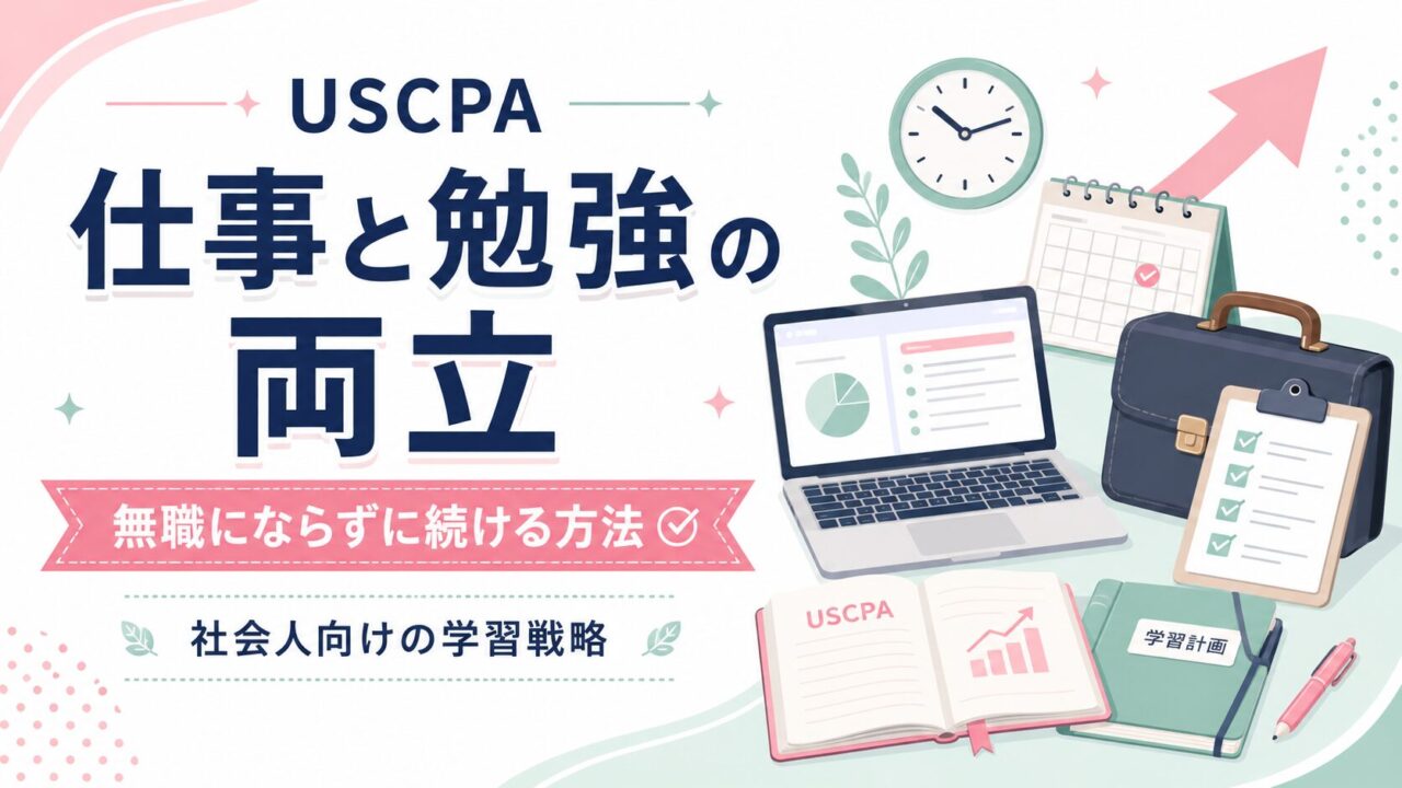 社会人が無職にならずUSCPAの勉強と仕事を両立する方法