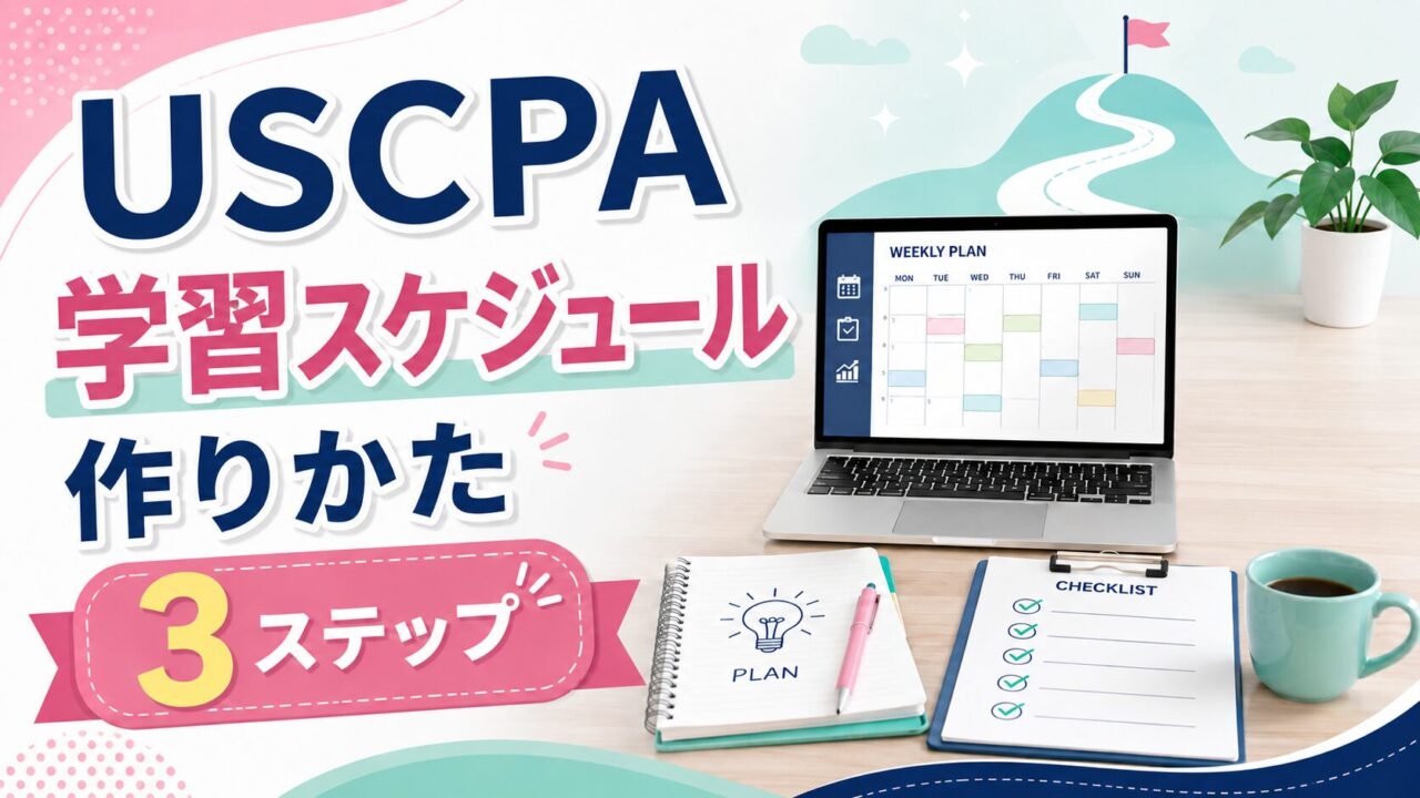 米国公認会計士（USCPA）試験の学習スケジュールの作りかた【3ステップ