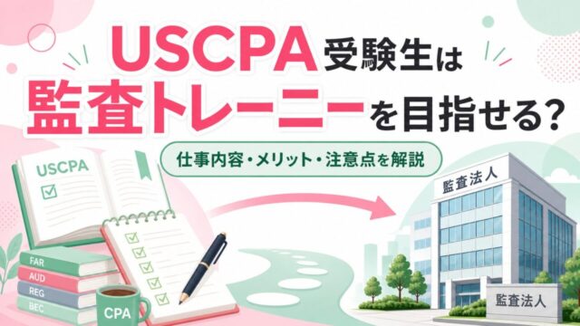 USCPA受験生は監査トレーニーを目指せる？仕事内容・メリット・注意点を解説