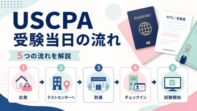 USCPA受験当日の流れを5つに分けて解説！知っておきたいことも