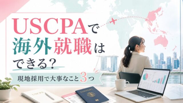 USCPAで海外就職はできる？現地採用で大事なこと3つを解説