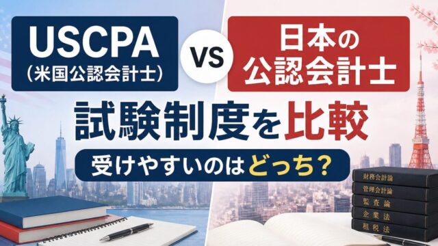 USCPA（米国公認会計士）と日本の公認会計士の試験制度を比較｜受け