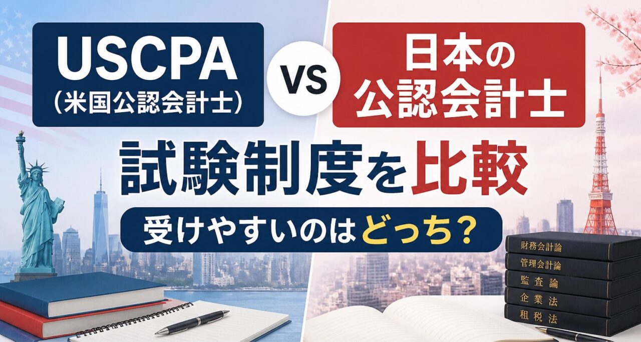 USCPA（米国公認会計士）と日本の公認会計士の試験制度を比較｜受け