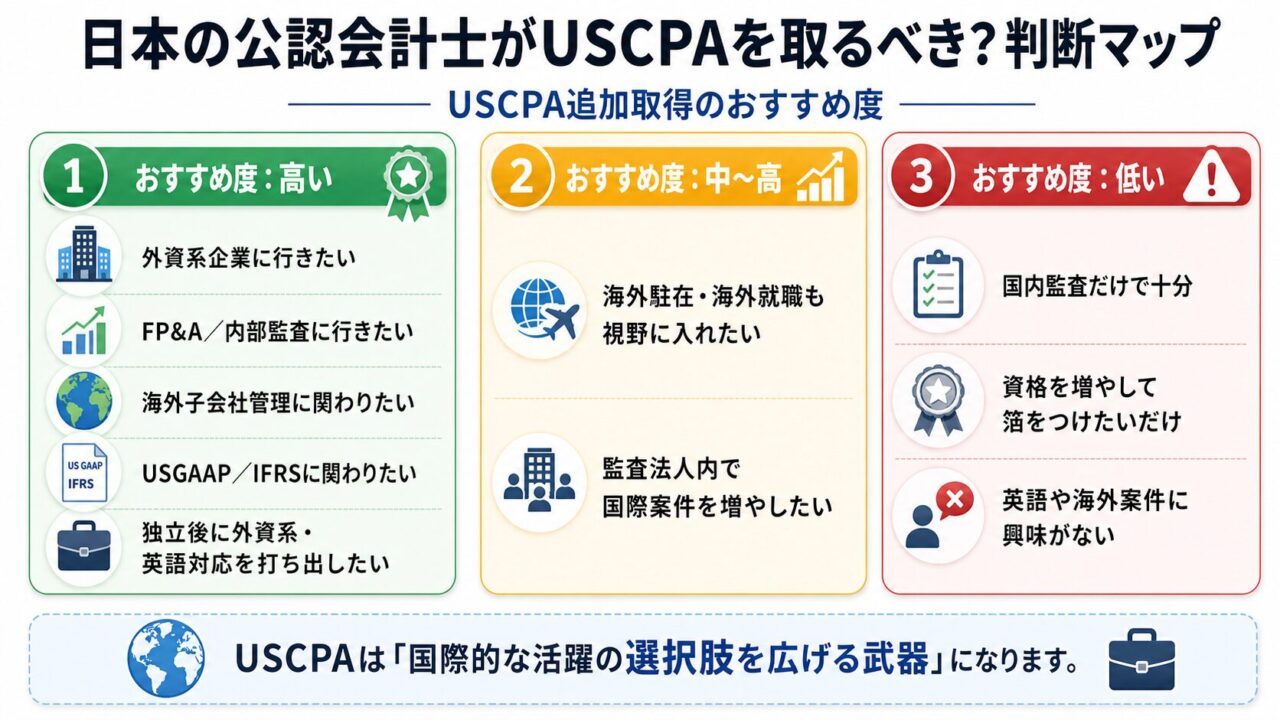 USCPA（米国公認会計士）を日本の公認会計士が取る意味は？ダブル