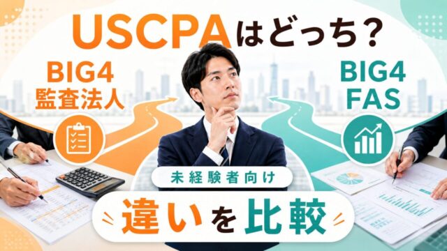USCPAはBIG4監査法人とBIG4 FASのどちらを目指すべき？未経験者向けに違いを比較